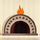 Icona di un forno in pietra lavica
